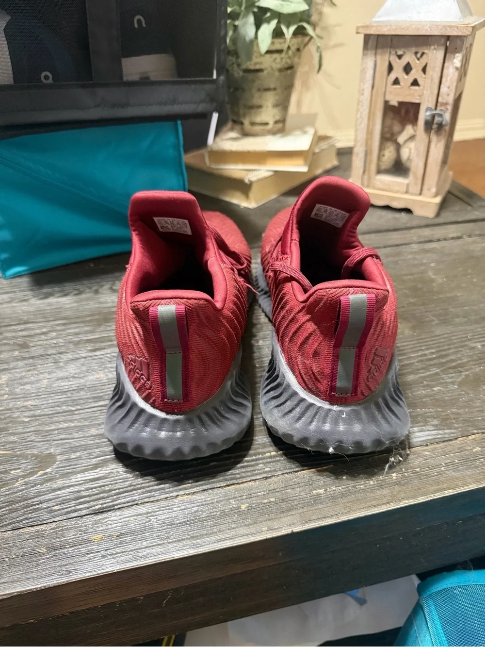 adidas Men's Burgundy Knit Training Sneakers